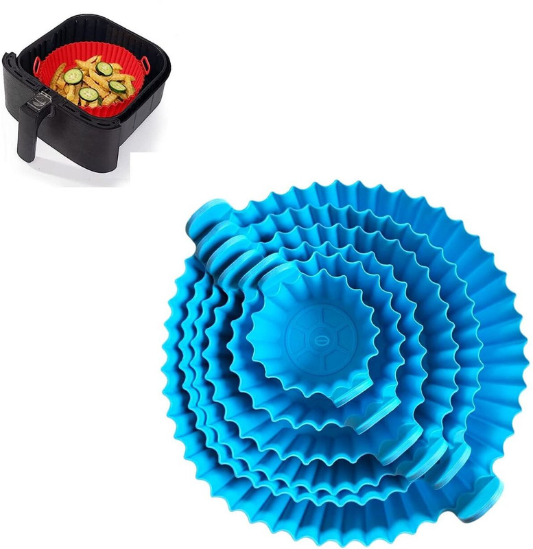 RHHG E COM ReusableAirFryer Pot Liner Baking Tray's Silicone Bread Mould 6(Pack of 1)