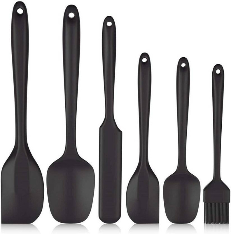 ZORIADA Silicone Kitchen Utensils Spoon Spatula Cooking Set- 6 Pcs Kitchen Tool Set(Multicolor, Spatula)