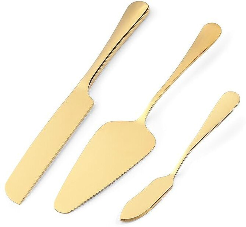 shopackk Full Cake Cutter(Gold, Metal)