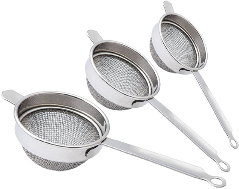 Amit Fine Mesh Kitchen Strainer Set Tea Strainer(Pack of 3)