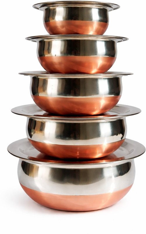 Cooksy 1996 Handi 1.25 L with Lid(Copper, Non-stick, Induction Bottom)