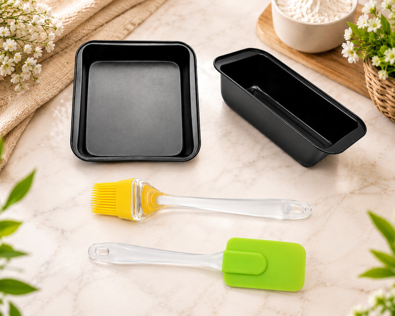 MAFAHH Nonstick Baking Pan Set with Baking Tools Kitchen Tool Set(Black, Baking Tools)