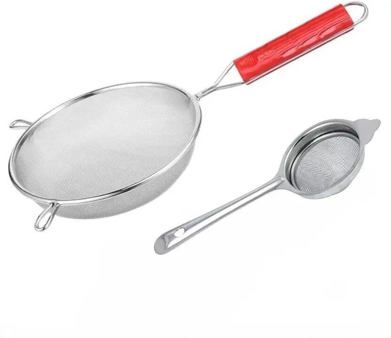 CookoFriends Soup Strainer Stainless Steel Chai Channi Kitchen Tool Set(Silver, Strainer)