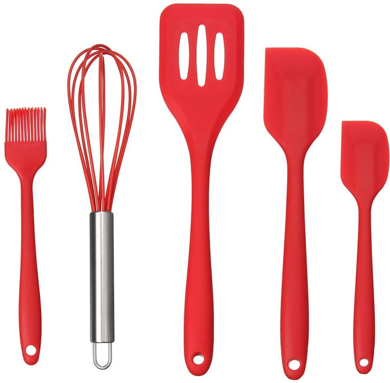 IMPRONOW Silicone Spatula Set For Cooking, Baking & Mixing Non Stick BPA-Free Spatula Set Kitchen Tool Set(Grey, Spatula, Baking Tools, Cooking Spoon)