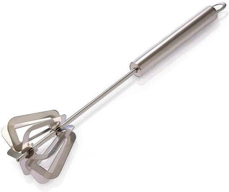 Oblivion Durable Stainless Steel Manual Hand Blender – Easy-to-Use Kitchen Tool Stainless Steel Cage Whisk