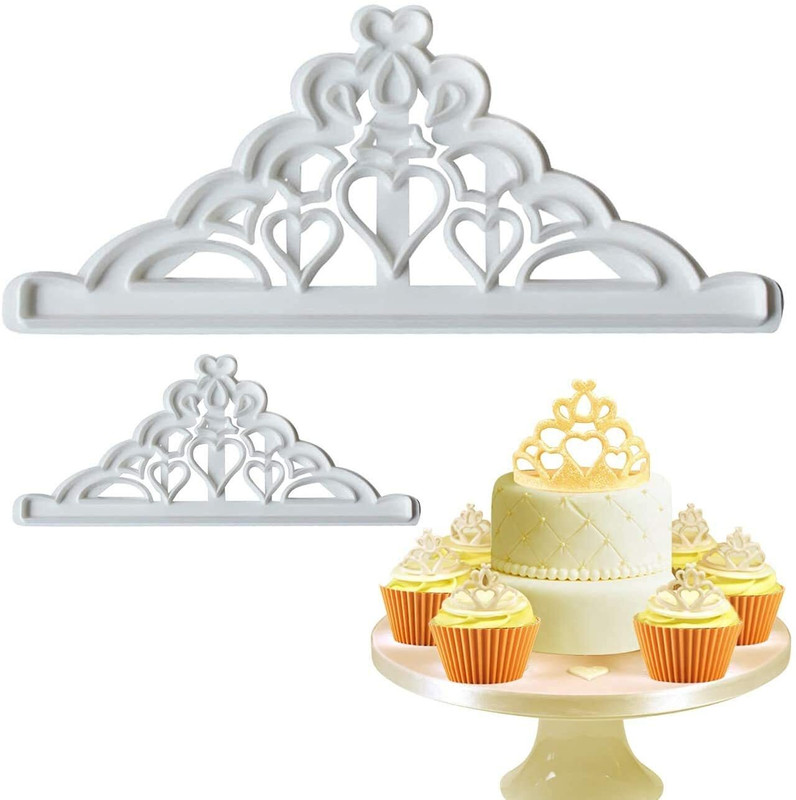 BnC 2pc Crown Plunger Cutter Fondant Supplies Cutting Set Cookie Cutter(Pack of 2)