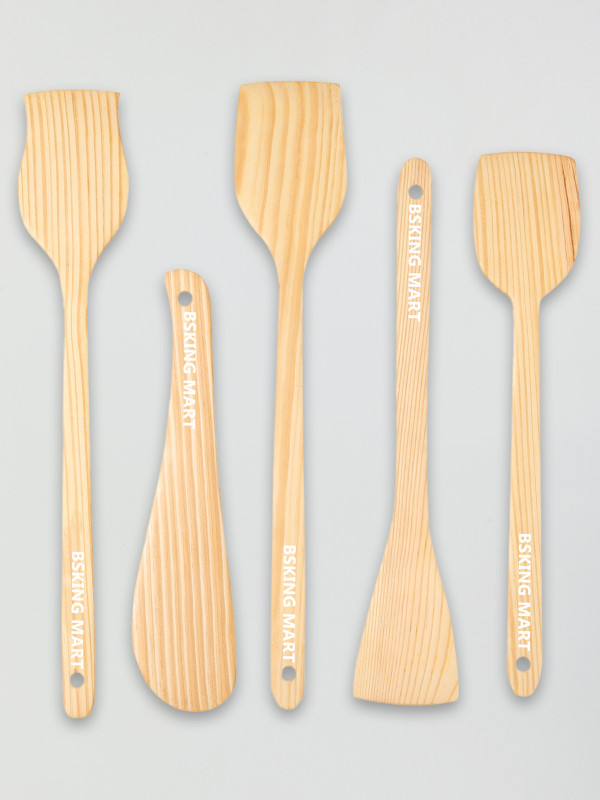 BSKING MART PINE GSBVB 05 Wooden Spatula(Pack of 5)