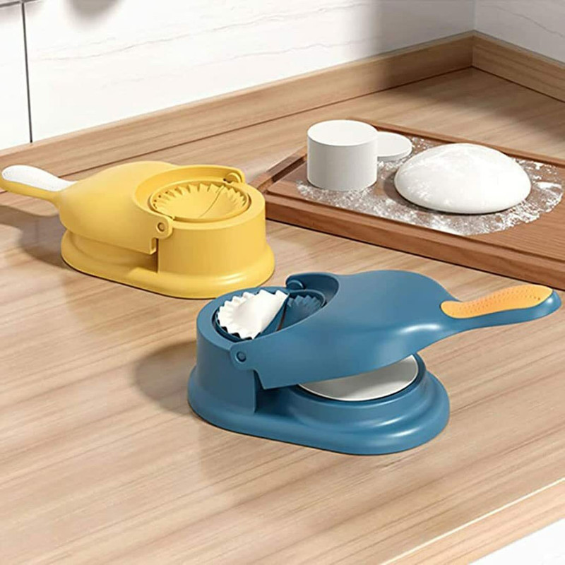 PRIMEFAIR Dough Presser, Easy to Use Manual Dumpling Maker Multi Uses Practical for Home The dumpling machine is made of food grade ABS, which is impact resistant Kitchen Tool Set(Baking Tools)