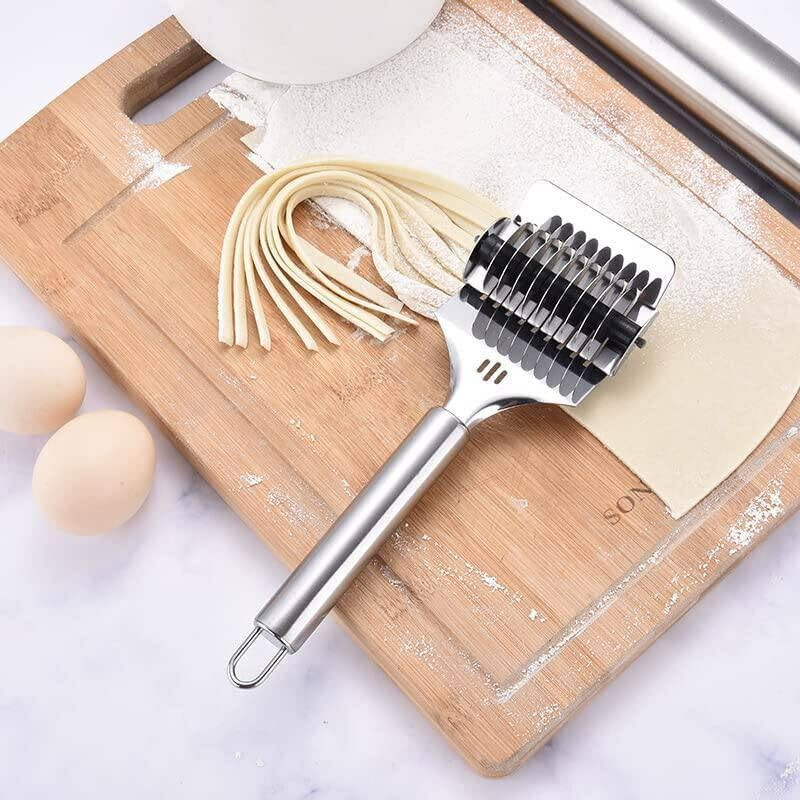 Rajshivdhara Stainless Steel Noodle Maker,Manual Pasta Machine Stainless Steel Spaghetti Maker