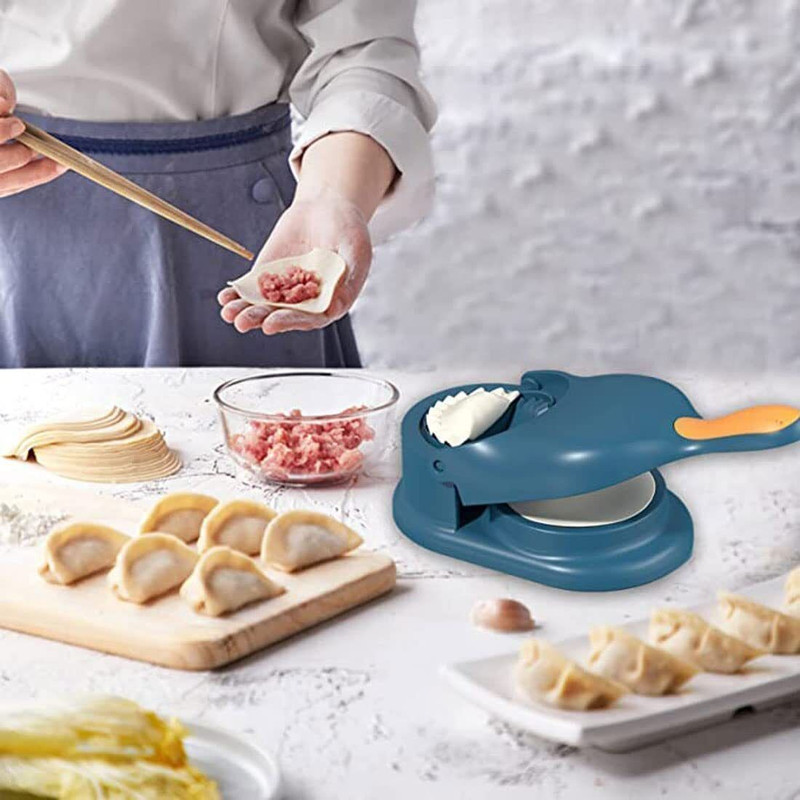 K Gor Cold Manual Dough Wrapper & Skin Press Tool for Gujiya, Momos, and Snacks Manual Dough Press(2-in-1 Dumpling Maker & Momo/Mitshu Press Mould)