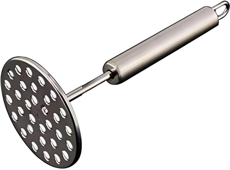 NOHUNT Stainless Steel Potato Masher with Plastic Handle Ideal for mashing Vegetables Stainless Steel Masher(Pack of 1)