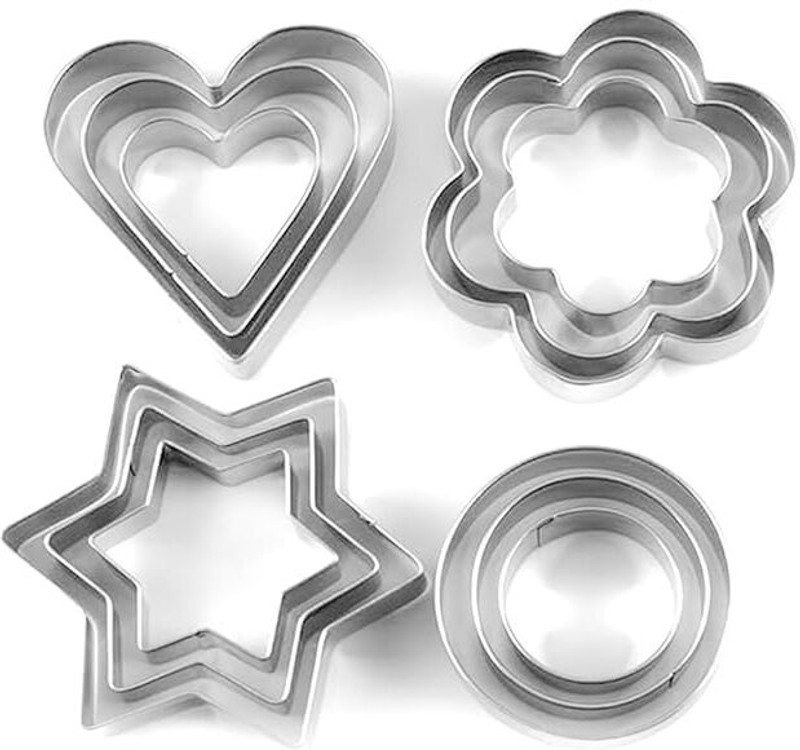 JOVINENTERPRISE stainless steel cookie cutter - 654 Cookie Cutter(Pack of 12)