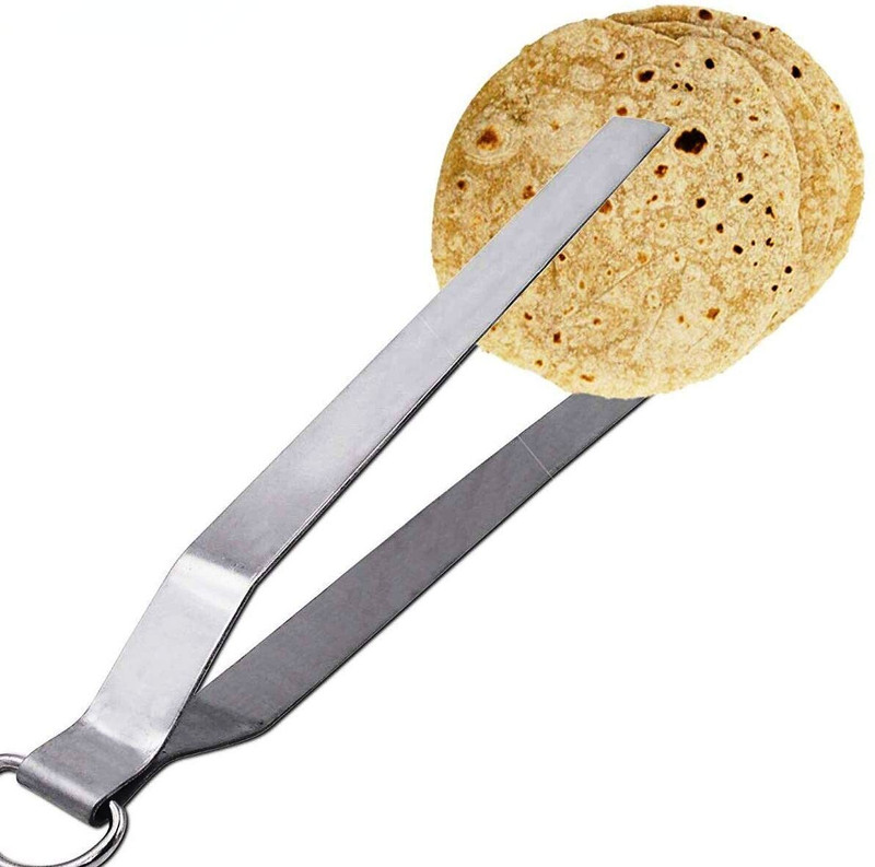 TOYJECK CHIM-1 Stainless Steel Chimta for Roti & Chapati| Lightweight & Durable Roti Chimta 27 cm Serving Tongs(Pack of 1)