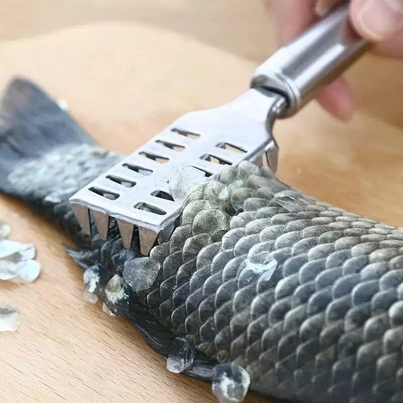 ARLIYA ENTERPRISES Stainless Steel Fish Scaler & Skin Remover Tool with Anti-Slip Handle Fish Scaler(Pack of 1)