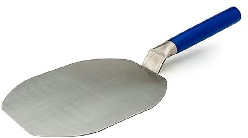 KMW Stainless Steel Rectangle Rounded Edge Pizza Spade with Vinyl Handle Pizza Tray(Microwave Safe)