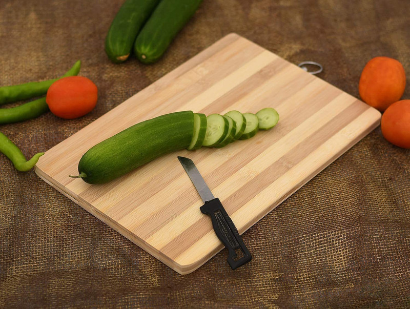 Aadya Shoppings Cutting Board Wooden Cutting Board(Beige Pack of 1 Dishwasher Safe)