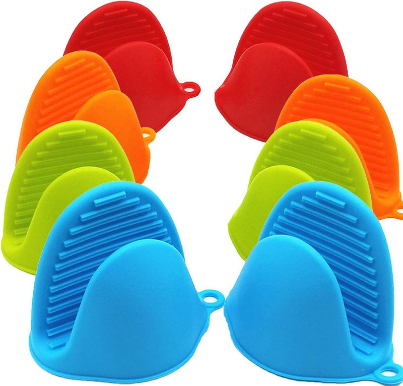 JENY Silicone Mini Oven Mitt Cooking Pinch Grip Pot Holder Baking Microwave Hand Clip Kitchen Tool Set(Food Clips)