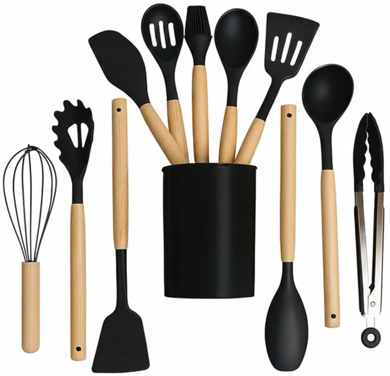 TRANDZ GALLERY 12 Pcs Silicon Spatula Set Kitchen Tool Set(Baking Tools)