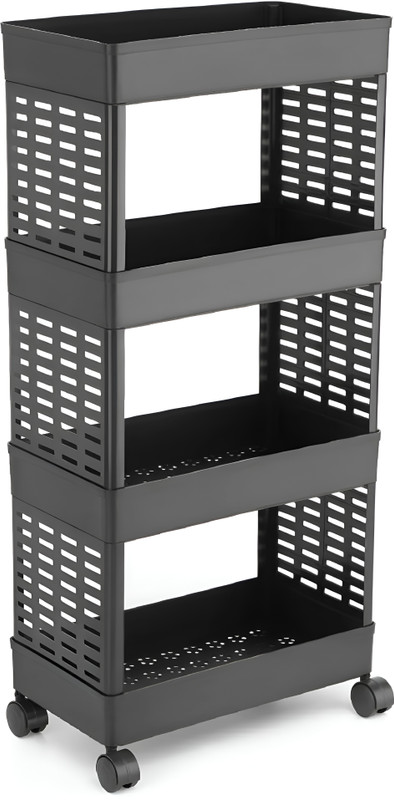 leros Plastic Kitchen Trolley with Wheels Plastic Kitchen Trolley(DIY(Do-It-Yourself))