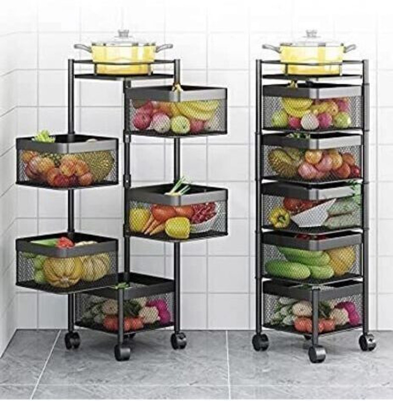 ICONPLUS 5 layer trolley|kitchen accessories | Steel Kitchen Trolley(Pre-assembled)