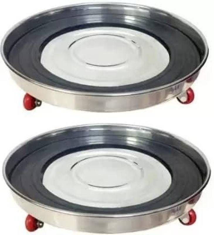 SWAURSAHA Stainless Steel Cylinder Trolley | LPG Cylinder Stand | Stainless Steel Kitchen Trolley(Pre-assembled)