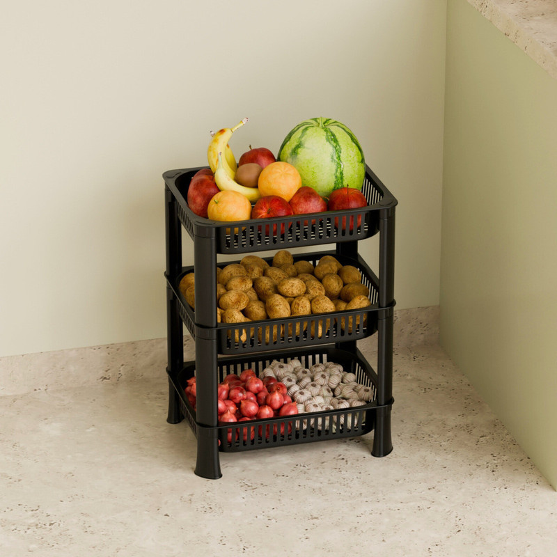 Marmik 4 Tier Multi-Purpose Vegetable Stand, Storage Solution rack for Home, Office Plastic Kitchen Trolley(DIY(Do-It-Yourself))