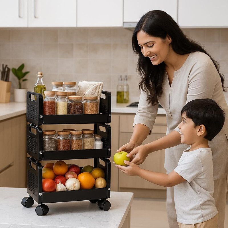 JD FRESH Heavy Durable Organizer Trolley for Kitchen Iron Kitchen Trolley(DIY(Do-It-Yourself))