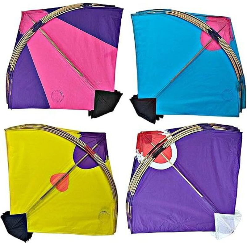 PKDA MART Square Adadiya Kite(10, Multicolor)