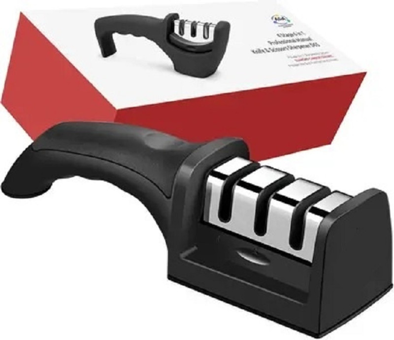 Zior Knife Sharpner-3 Step Knife Sharpening Steel(Stainless Steel)