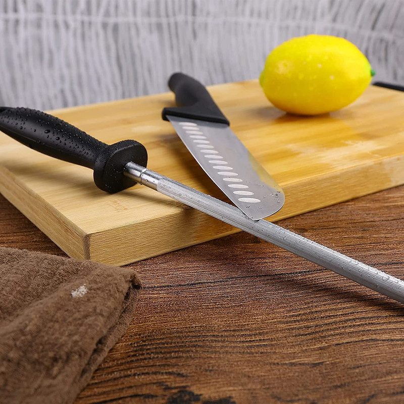 Tanlesa Knife Sharpener Honing Rod Stick, Knife Sharpening Steel(Stainless Steel)