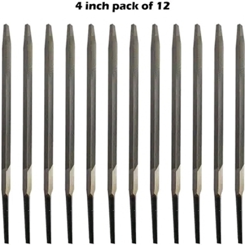 SH MART 4Inch Triangular Engineer's File Tool 4''100mm Knife Sharpening Steel(Carbon Steel)