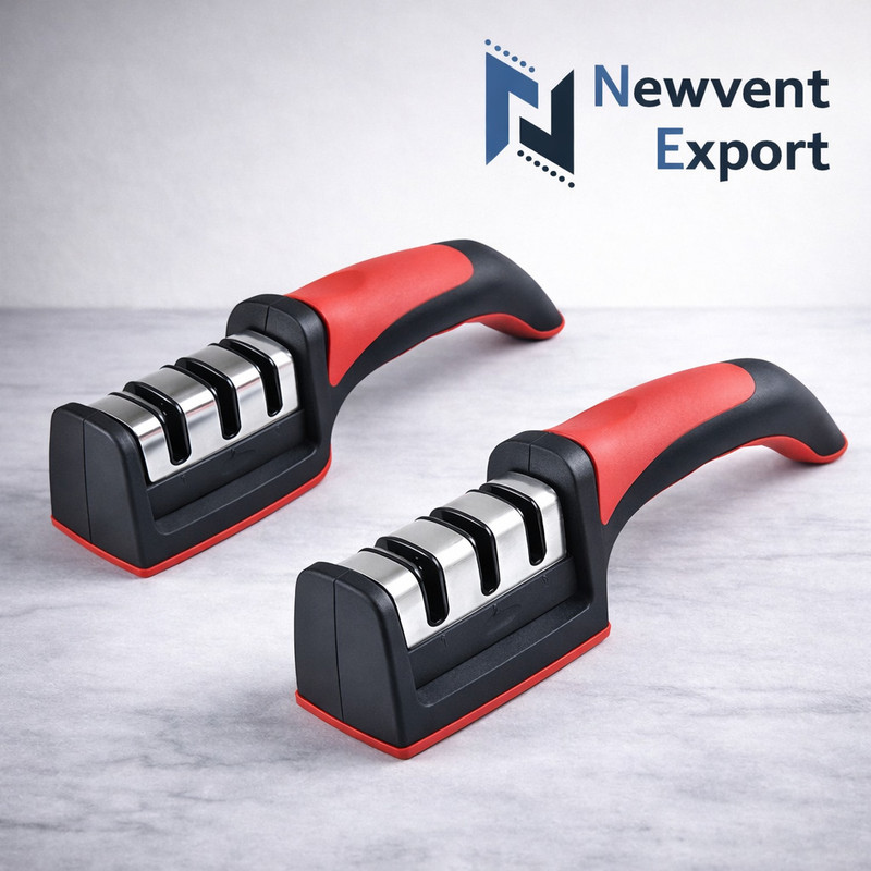 Newvent Knife Sharpener for Kitchen, Knife Sharpener Tool Knife Sharpener Machine Knife Sharpening Stone(Plastic)