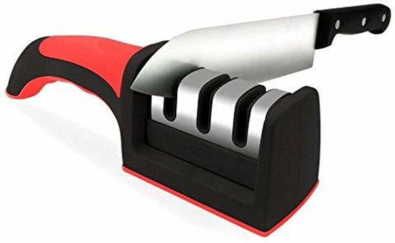 Woodvale 3 Stage Knife Sharpener Knife Sharpening Steel(Stainless Steel)