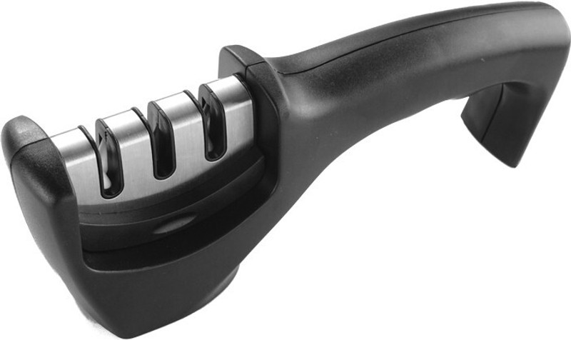 MobFest Knife Sharpener for Kitchen 3-Stage Knives Sharpening Knife Sharpening Steel(Steel, Plastic)