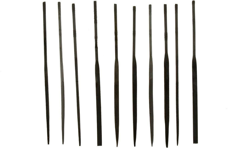 NSK TOOLS Carbon Steel ( 4x160 ) 10Pcs Needle File Set For Knife Honer(Steel)