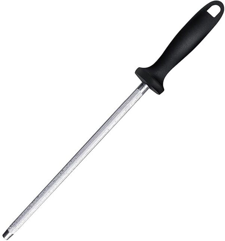 ShilpSukh Professional Carbon Steel Black Knife Sharpening Tool Knife Sharpening Steel(Stainless Steel)