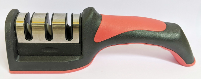 Rugmi 3-Stage Manual Knife Sharpener | Stainless Steel Blade for Kitchen Knives Knife Sharpening Steel(Ceramic)