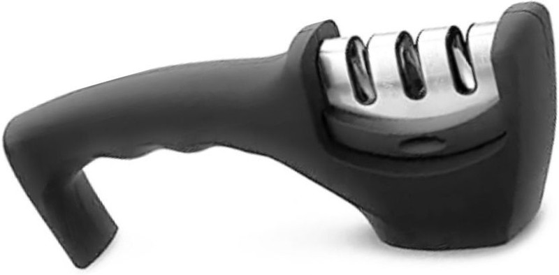 Aglor Knife Sharpener Manual 3 Sharpener for Kitchen Tool for (Pack of 1) Knife Sharpening Steel(Stainless Steel)