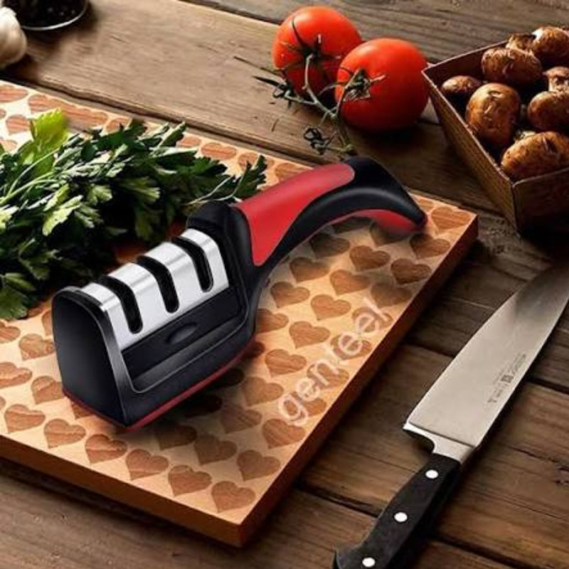 Parthstylemart Manual 3 Stage Knife Sharpener for Kitchen Daily Use Knife Sharpening Steel(Plastic)