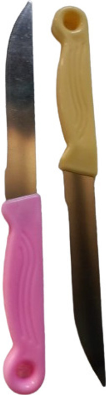 SIMSNURA Stainless Steel Plastic Handle Kitchen Knife Pack of 4 Knife(Multicolor)