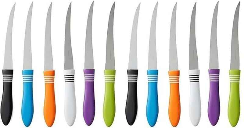 Lipzie Premium 12-Piece Stainless Steel Knife(Multicolor)