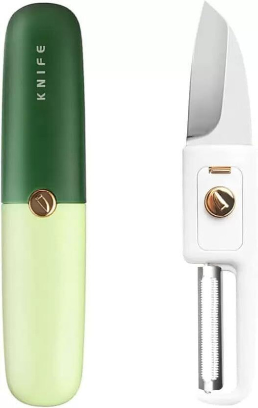 Norwin 2-in-1 Pocket Kitchen Peeler & Fruit Knife – Portable Folding Tool for Trave Knife(Multicolor)