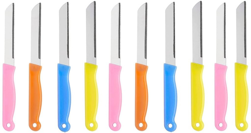 DRUMSTONE Set of 10 Multipurpose Stainless Steel Knives Knife(Multicolor)