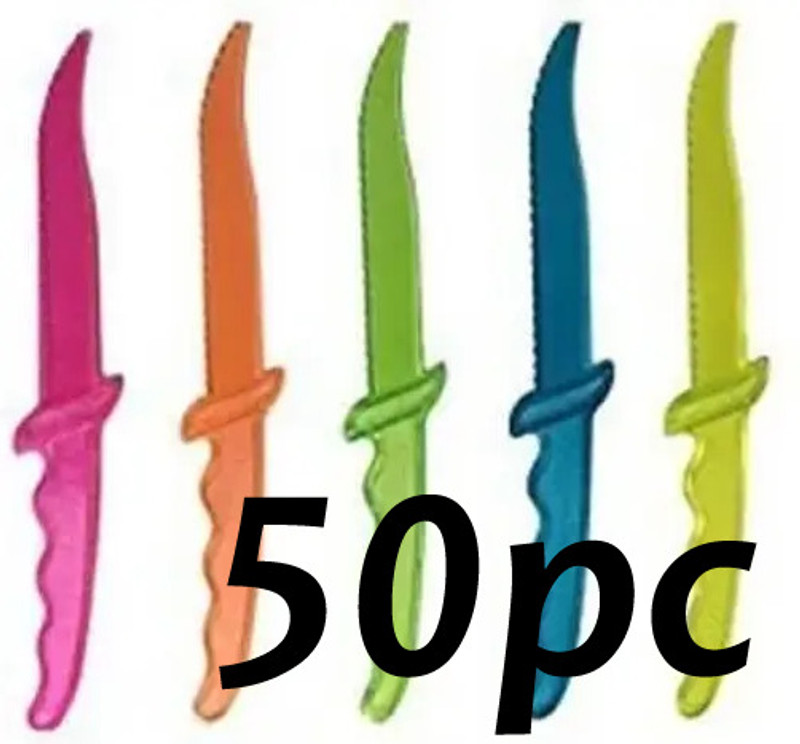 Nest Glory Plastic Knife Set Beautiful Cake Cutting Knife For Birthday Party Knife(Multicolor)