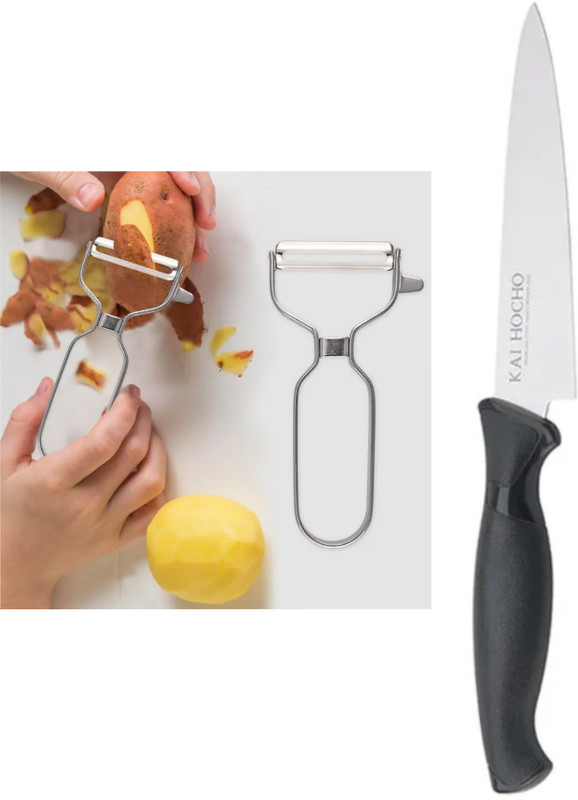 Kai Kitchen Peeler , Utility Knife , T-Shaped for Fruits and Vegetables Knife, Blade(White)