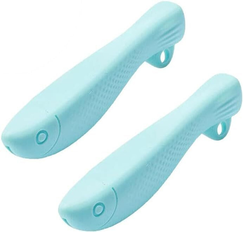 DHRUSIMI 2Pcs Silicone Knife Guard, Universal Hand Protector, Anti-Cut & Durable Multi Tool(Blue)
