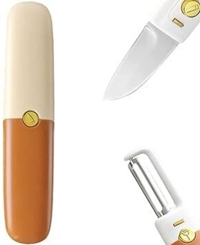 Shreeshann Multifunctional Fruits Vegetable Peeler Cutter for Quicker Peeling Knife(Multicolor)
