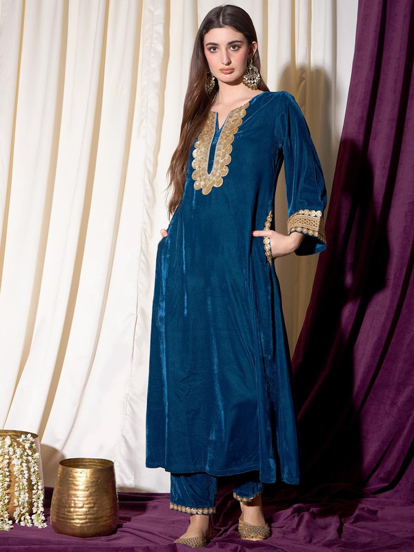 Indo Street Women Printed Flared Kurta