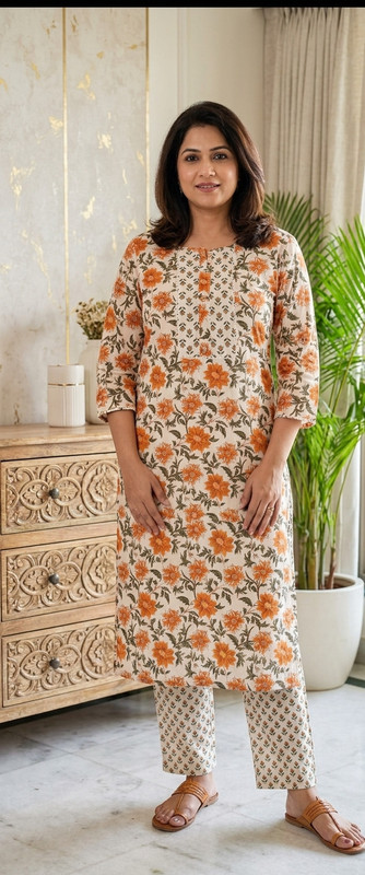 RitasFashion Women Kurti Pant Set