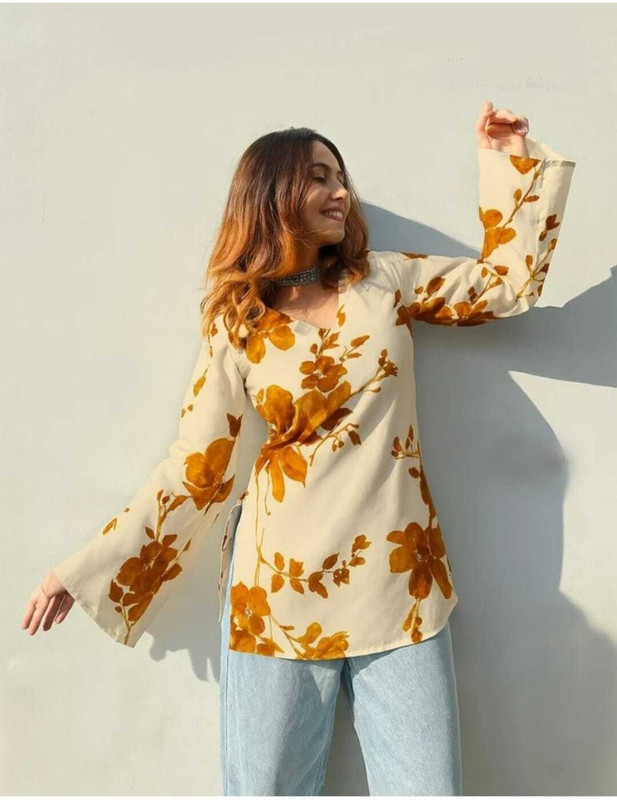 Sarswa Women Floral Print, Printed Tunic Kurta
